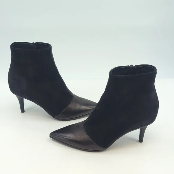 rag & bone Beha Boots in Black Leather & Suede Heeled Sz 7 - Picture 7 of 12